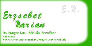 erzsebet marian business card